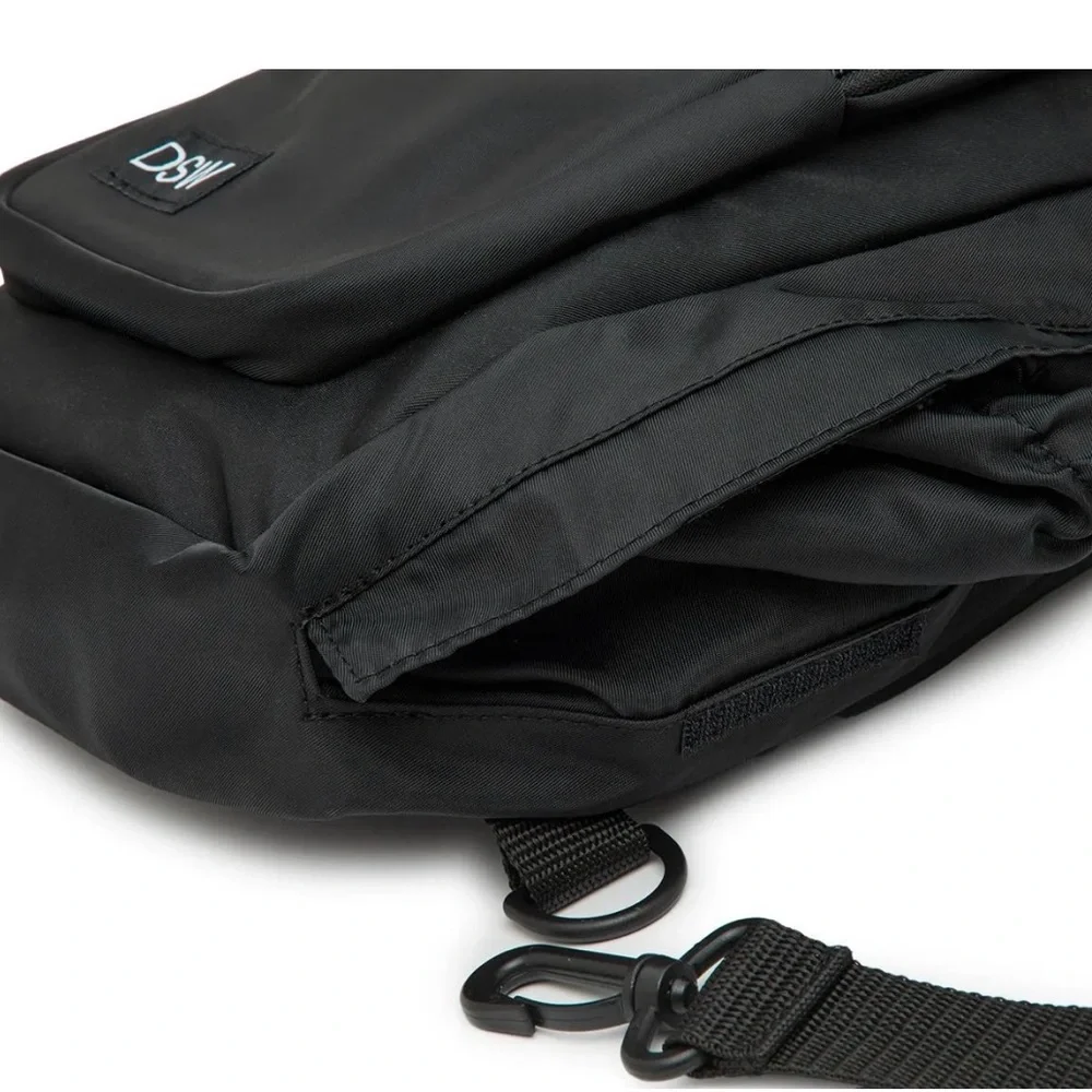 Black Sling Bag with Bottle Holder